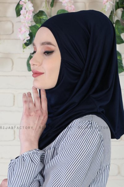 Wilda - Marineblå Bomull Hijab