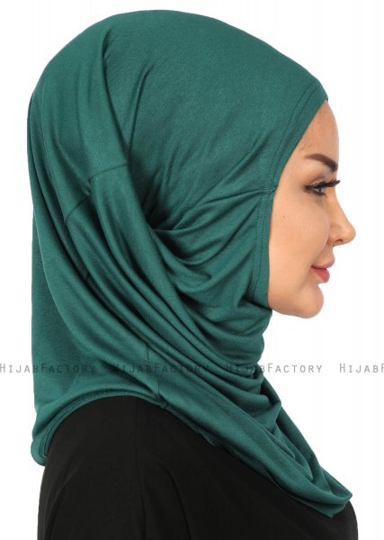 Wilda - Mørk Grønn Bomull Hijab