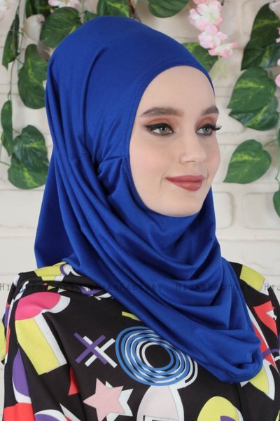 Wilda - Blå Bomull Hijab