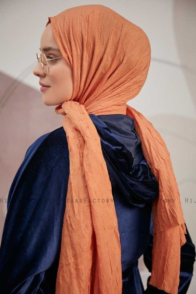 Serap - Mursteinsrød Bamboo Crash Hijab