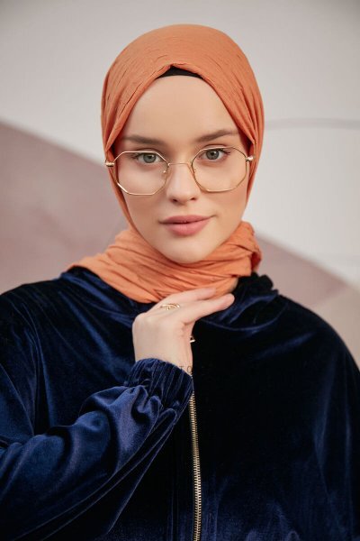 Serap - Mursteinsrød Bamboo Crash Hijab