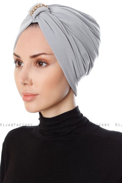 Bahar - Lysegrå Turban