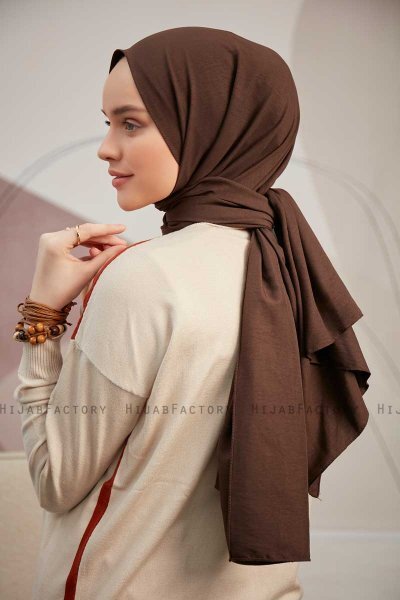 Ceyda - Mørkebrun Cazz Hijab