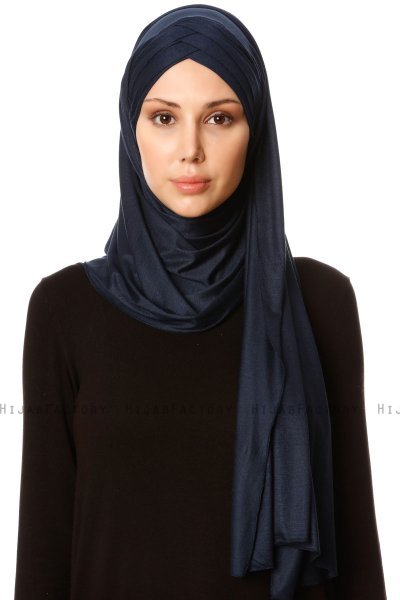 Cansu - Marineblå 3X Jersey Hijab