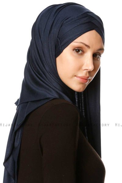 Cansu - Marineblå 3X Jersey Hijab