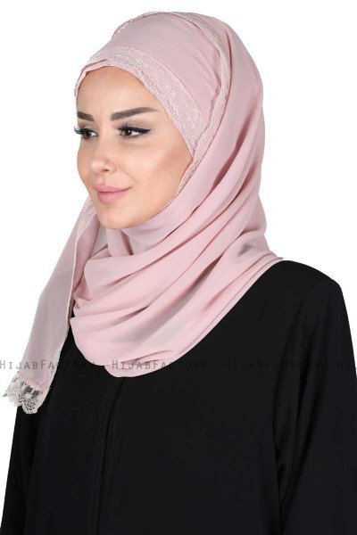 Carin - Gammelrosa Praktisk Chiffon Hijab
