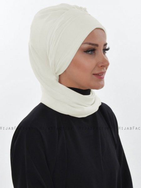Carmen Creme Praktisk Hijab Ayse Turban 325422-3