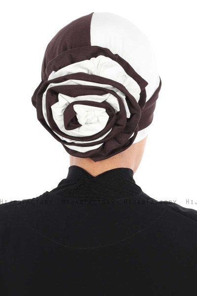 Clara - Brun & Creme Bomull Turban