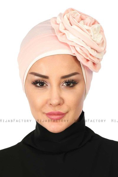 Clara - Gammelrosa & Creme Bomull Turban