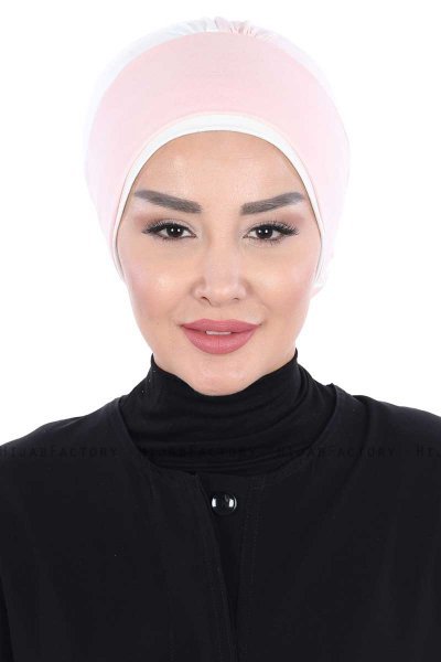 Clara - Gammelrosa & Creme Bomull Turban