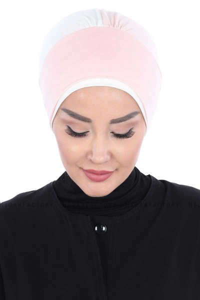 Clara - Gammelrosa & Creme Bomull Turban