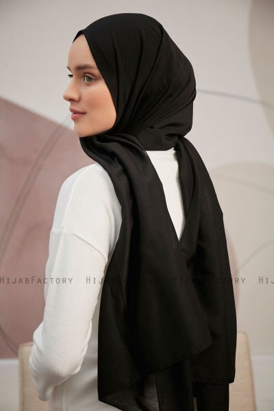 Silky Plain - Svart Hijab