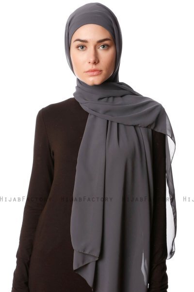 Derya - Antrasitt Praktisk Chiffon Hijab
