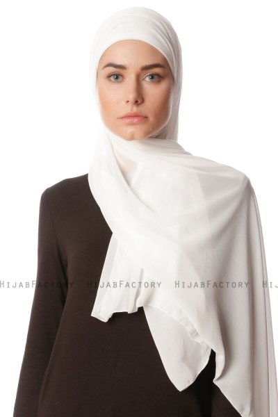 Derya - Creme Praktisk Chiffon Hijab