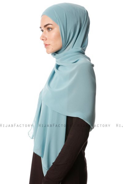 Derya - Mintgrønn Praktisk Chiffon Hijab