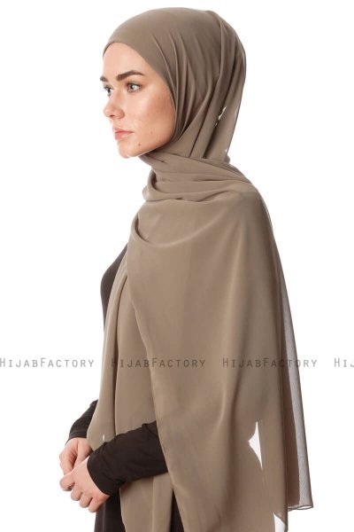 Derya - Olivengrønn Praktisk Chiffon Hijab