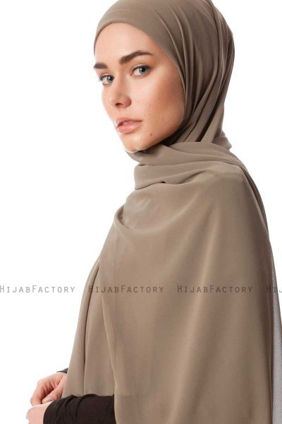Derya - Olivengrønn Praktisk Chiffon Hijab