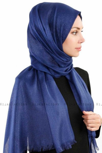 Dilsad Marinblå Hijab Sjal Madame Polo 130021-4