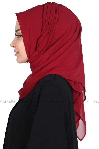 Disa - Bordeaux Praktisk Chiffon Hijab