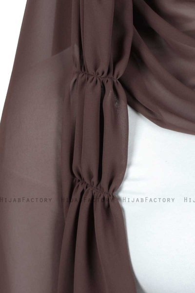 Disa - Brun Praktisk Chiffon Hijab