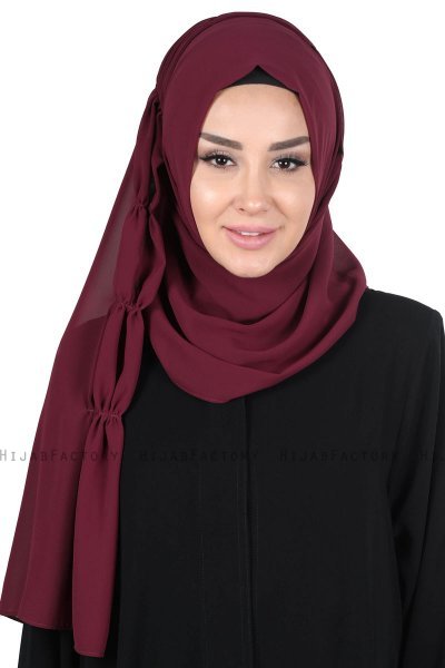 Disa - Plomme Praktisk Chiffon Hijab