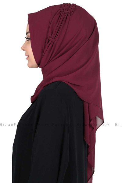 Disa - Plomme Praktisk Chiffon Hijab