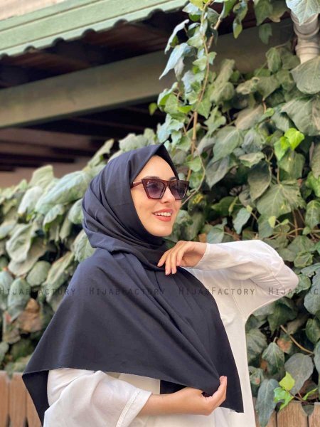 Djamila - Svart Bomull Hijab - Mirach