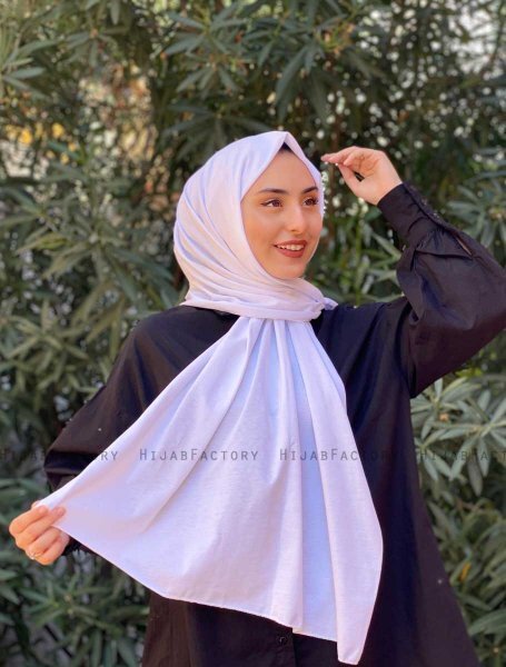 Djamila - Hvit Bomull Hijab - Mirach