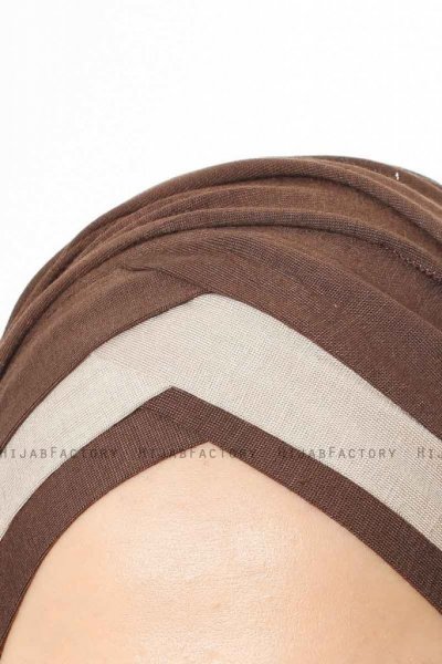 Duru - Brun & Taupe Jersey Hijab