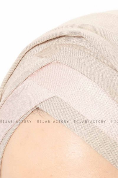 Duru - Lys Taupe & Gammelrosa Jersey Hijab