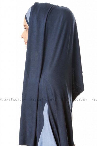 Duru - Marineblå & Indigo Jersey Hijab