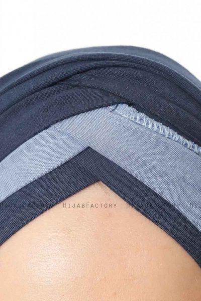 Duru - Marineblå & Indigo Jersey Hijab