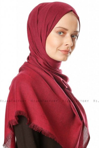 Ece - Mørk Fuchsia Pashmina Hijab