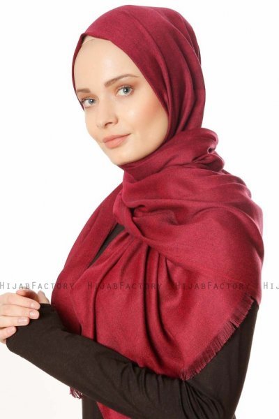 Ece - Mørk Fuchsia Pashmina Hijab