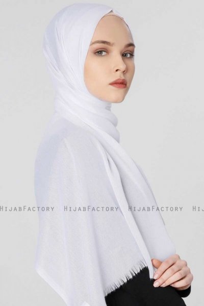 Ece Vit Pashmina Hijab Sjal Halsduk 400009c