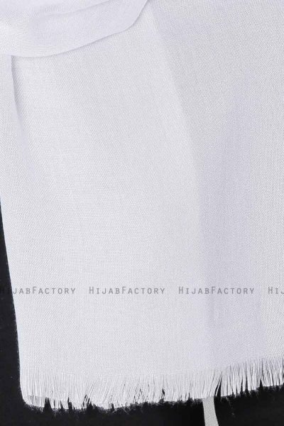 Ece Vit Pashmina Hijab Sjal Halsduk 400009e