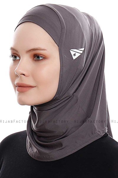 Elif - Antrasitt Sport Hijab - Ecardin
