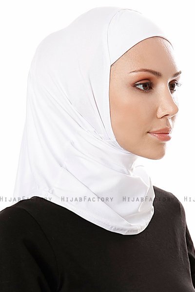 Elif - Hvit Sport Hijab - Ecardin