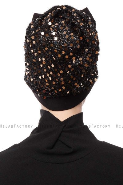 Enfleda - Svart & Gold Turban