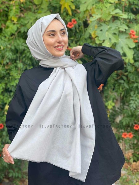 Ermina - Lysegrå Bomull Hijab - Mirach