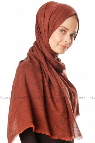Esana - Mursteinsrød Hijab - Madame Polo