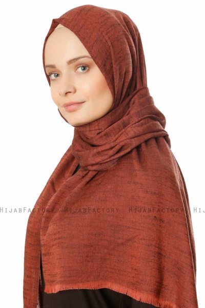 Esana - Mursteinsrød Hijab - Madame Polo