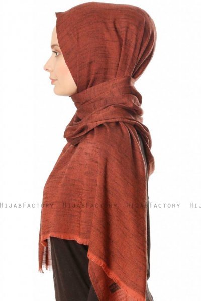 Esana - Mursteinsrød Hijab - Madame Polo