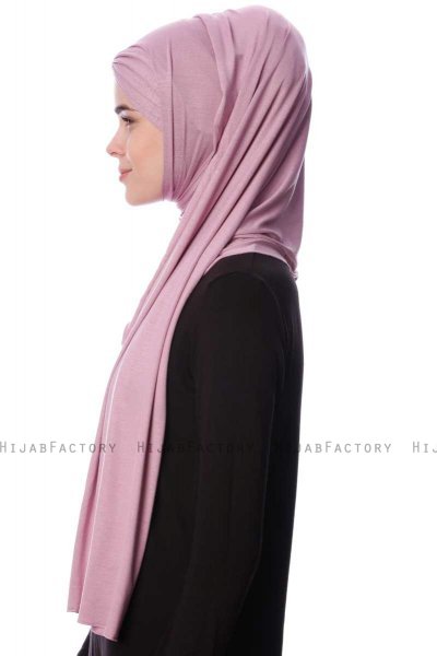 Eslem - Lilla Pile Jersey Hijab - Ecardin