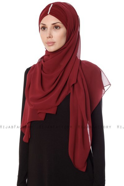 Evren - Bordeaux Chiffon Hijab