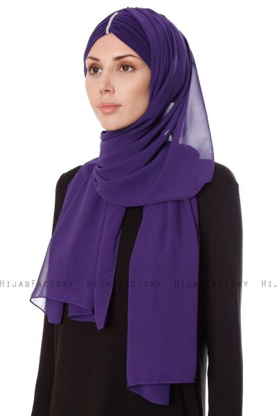 Evren - Lilla Chiffon Hijab