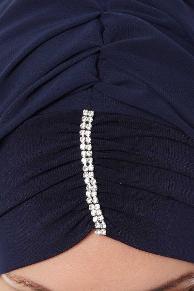 Evren - Marineblå Chiffon Hijab