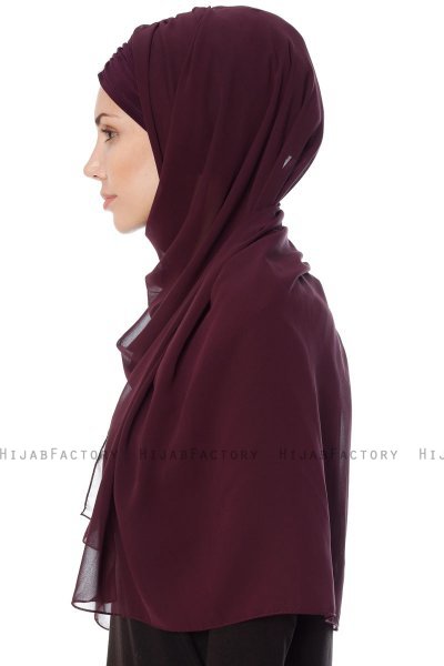 Evren - Plomme Chiffon Hijab