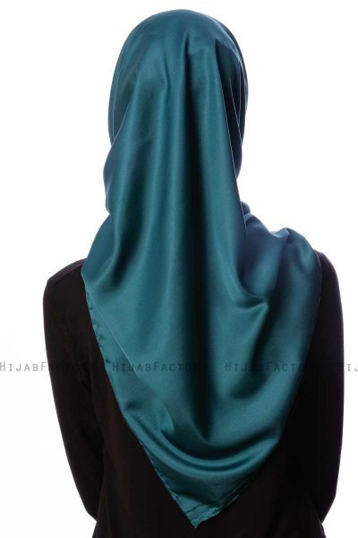Eylul - Mørk Grønn Kvadrat Rayon Hijab