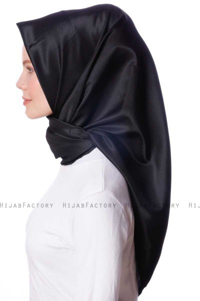 Eylul - Svart Kvadrat Rayon Hijab